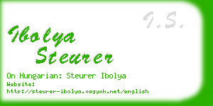 ibolya steurer business card